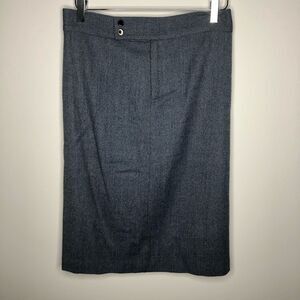 Ralph Lauren Black Label Wool Pencil Skirt Blue 10